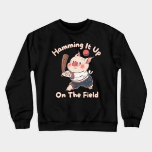 Pig baseball Crewneck Sweatshirt